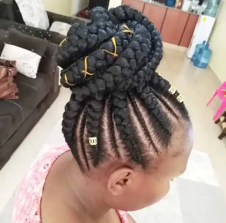 Best hairstyles for ladies in Kenya, bandika lines.