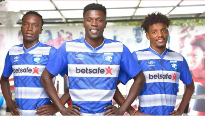 One of the richest football clubs in Kenya with their new shirts having sponsors betsafe signature.