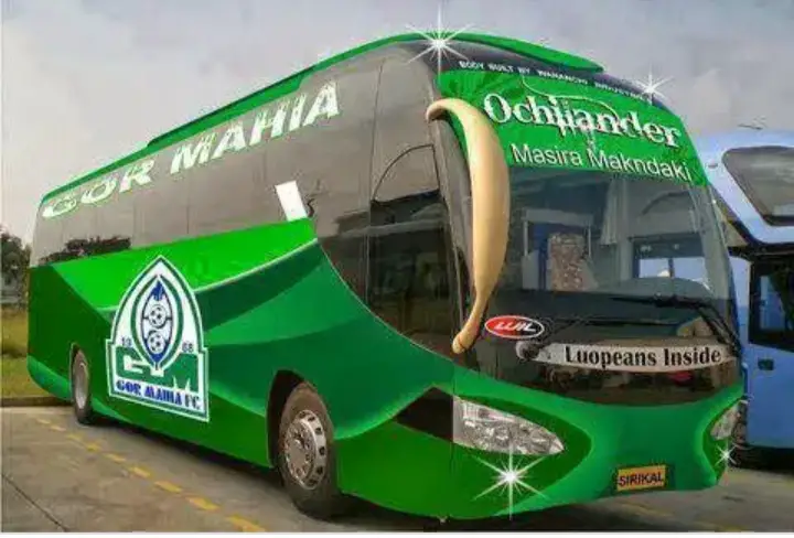 Gor mahia brand new bus. It's a financially stable and one of the richest club.