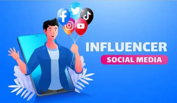 Image showing types of social platform to work as influencer.