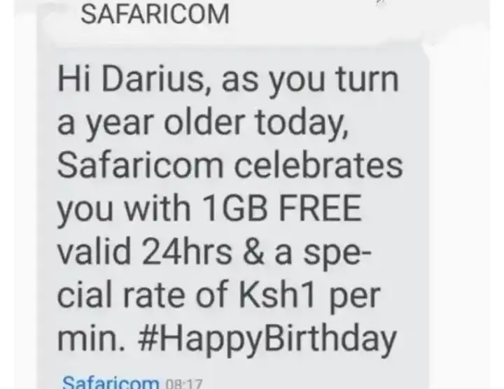 How to get free internet bundles in Kenya. Free Birthday bundles message