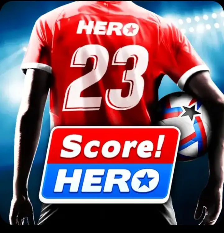 7 best football games for Android 2023 image showing how score hero looks like. 