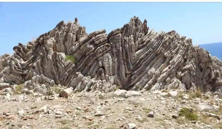 Feature formed from folding