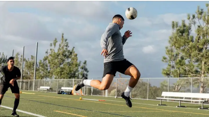 10 tips to improve on heading and score more in football.